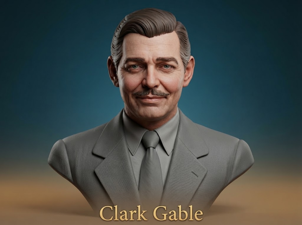 Clark Gable Bust 3D Printable 3D Model