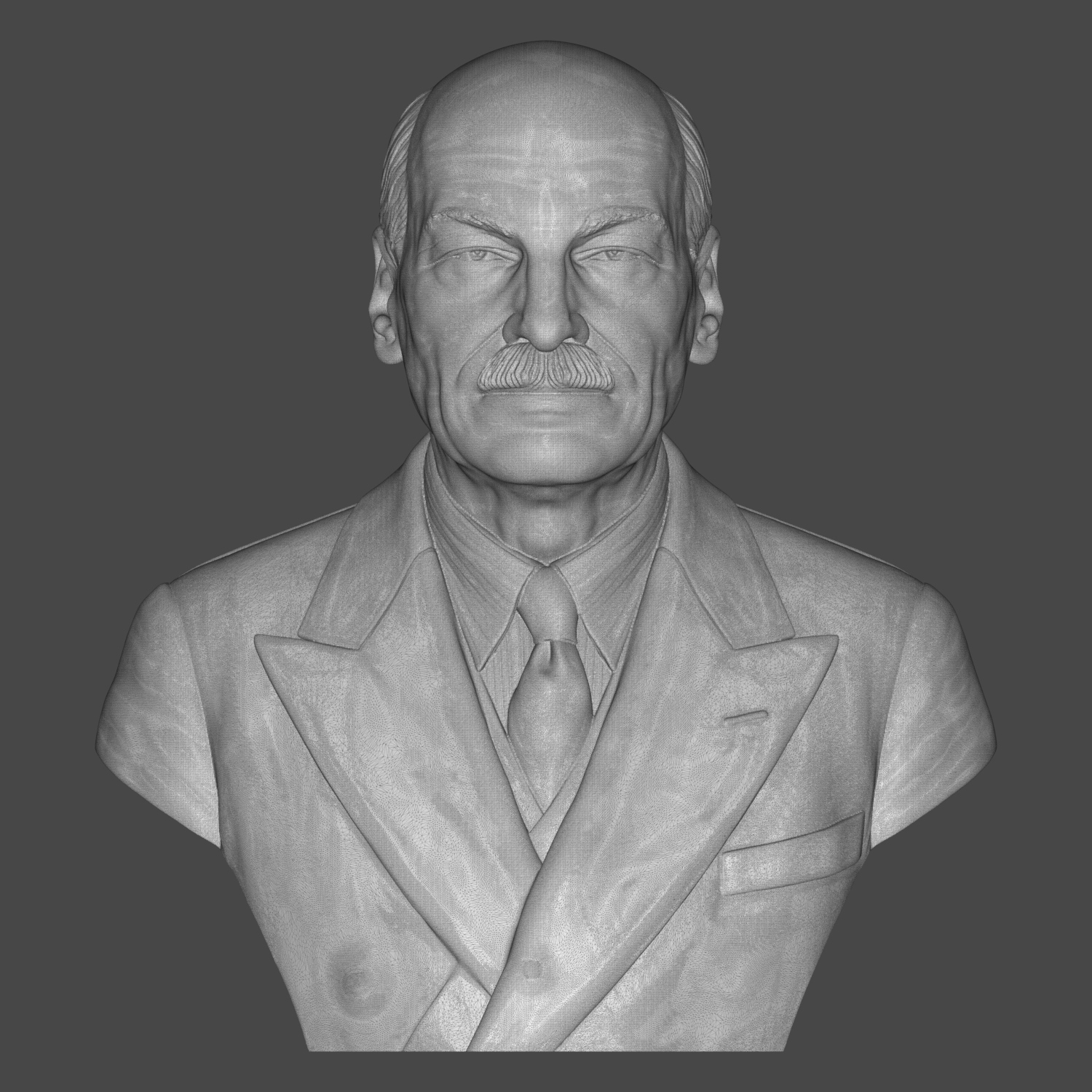 Clement Attlee 3D Printable Bust 3D Model
