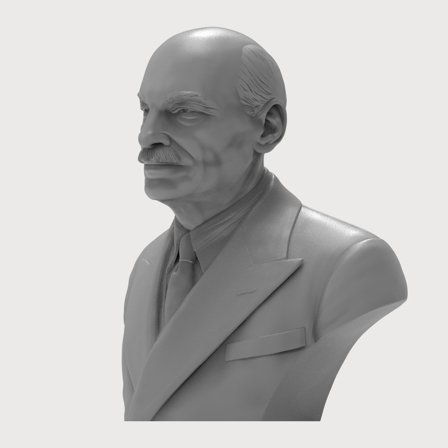 Clement Attlee 3D Printable Bust 3D Model