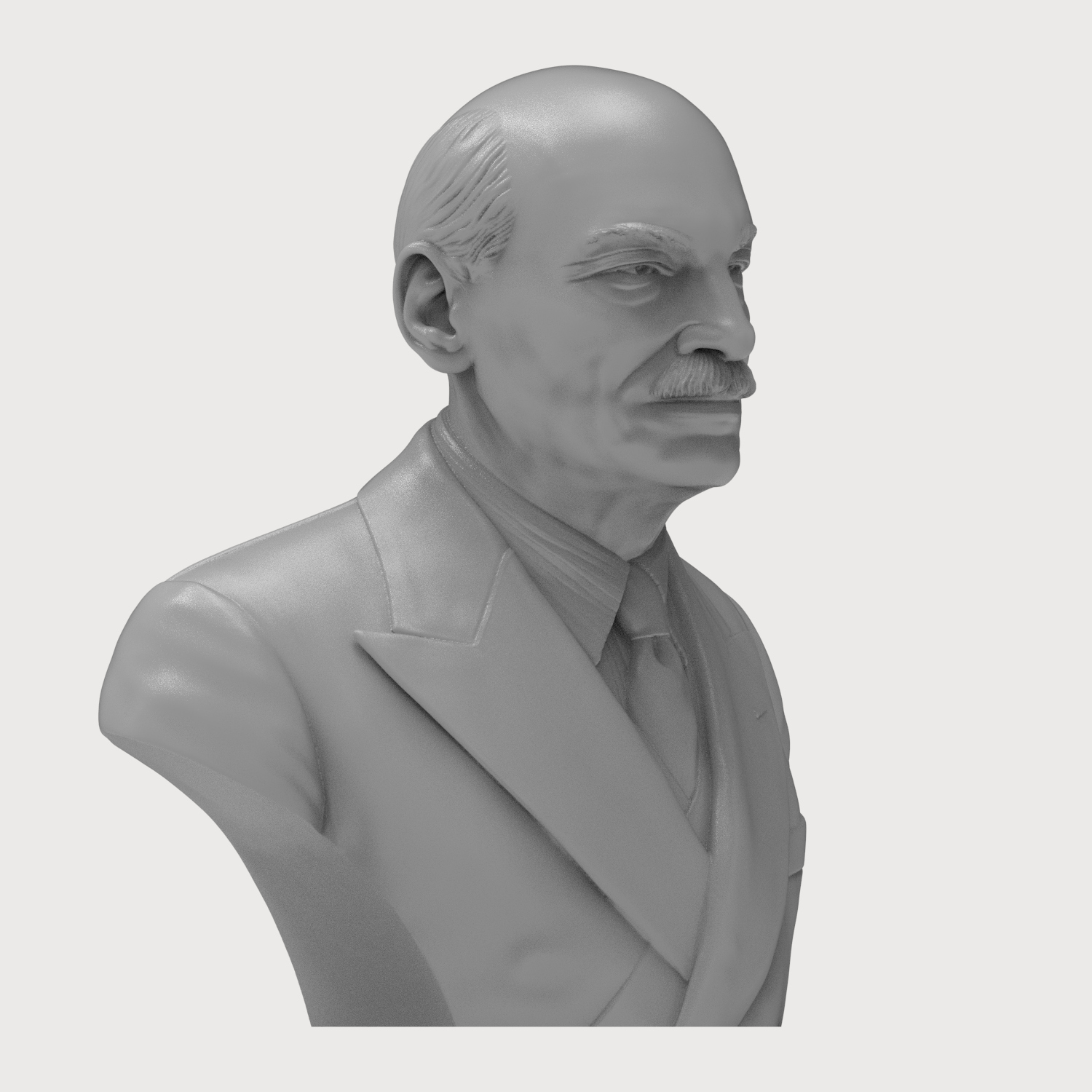 Clement Attlee 3D Printable Bust 3D Model