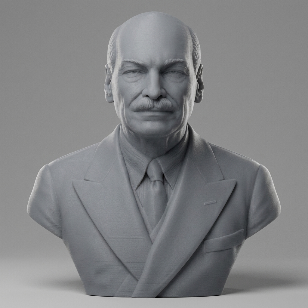 Clement Attlee 3D Printable Bust 3D Model