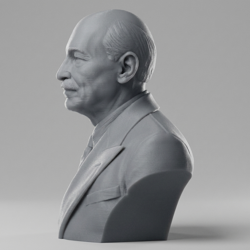 Clement Attlee 3D Printable Bust 3D Model
