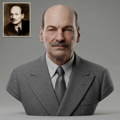 Clement Attlee 3D Printable Bust