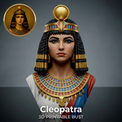 Cleopatra 3D Printable Bust