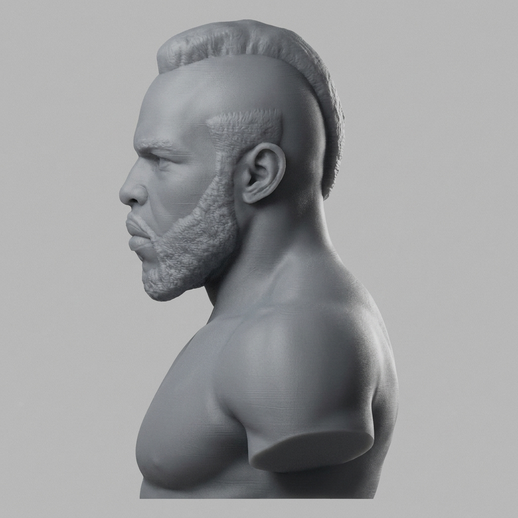 Clubber Lang 3D Printable Bust 3D Model