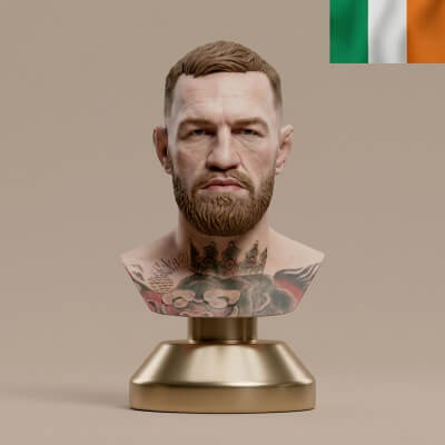 Conor McGregor 3D-Printable Bust UFC