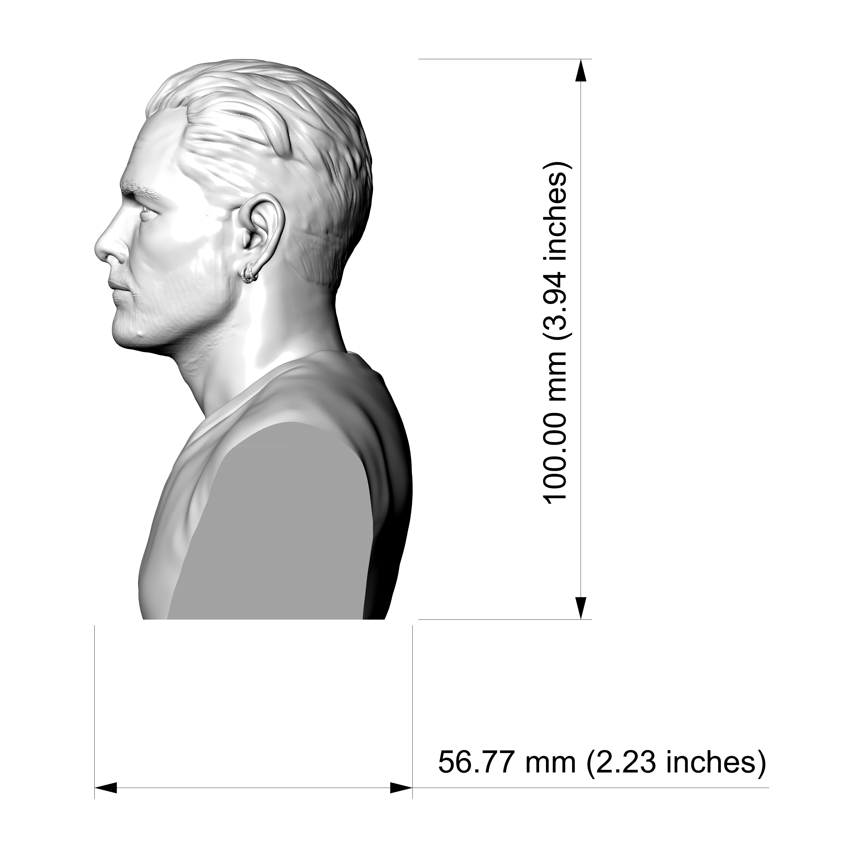 Corey Taylor 3D Printable Bust 3D Model