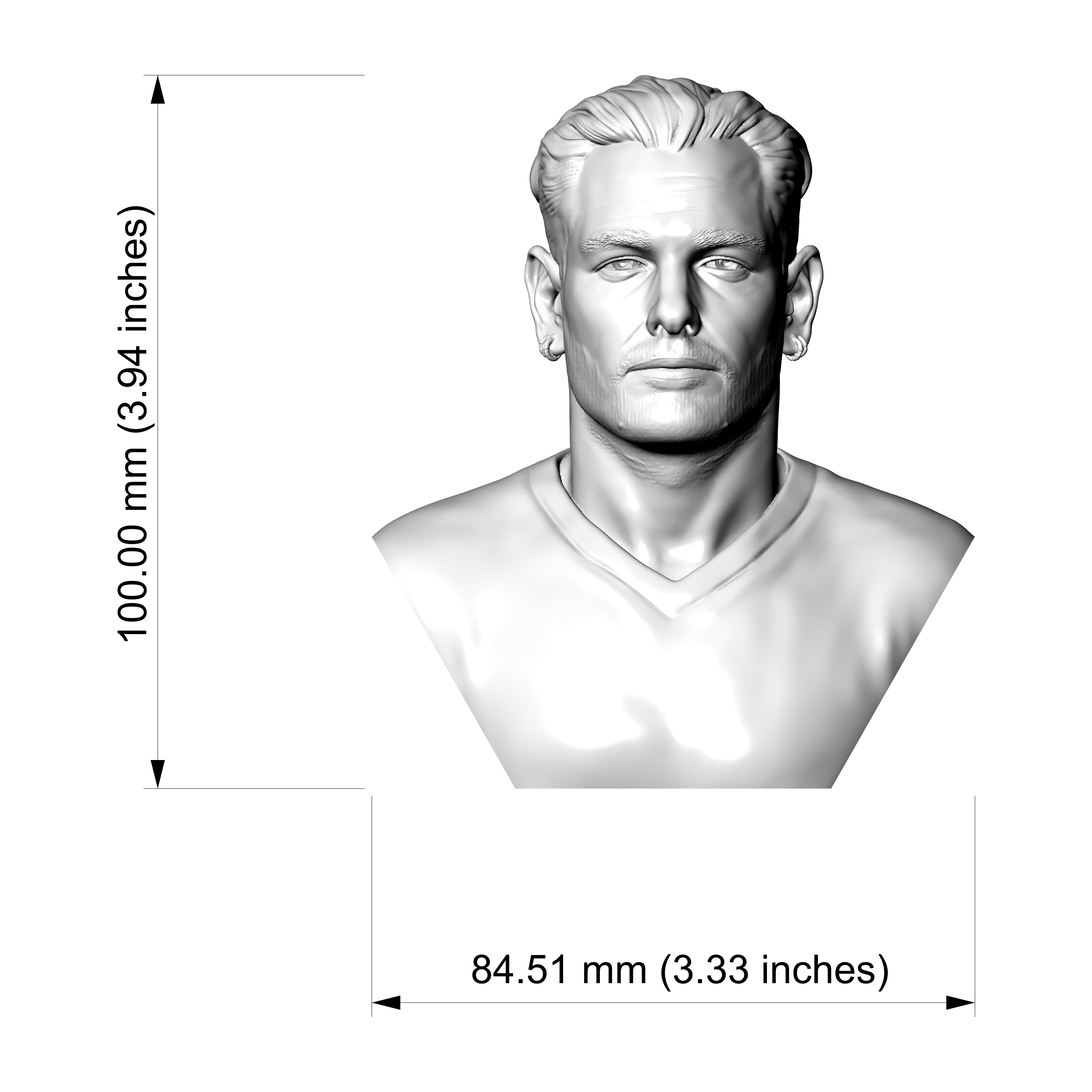 Corey Taylor 3D Printable Bust 3D Model