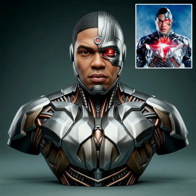 Cyborg (Victor Stone) Bust 3D Print Model