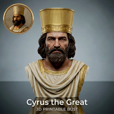Cyrus the Great 3D Printable Bust