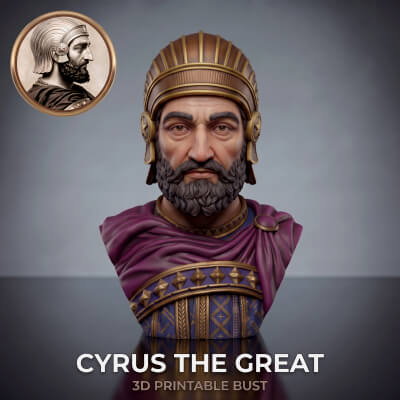 Cyrus the Great 3D Printable Bust