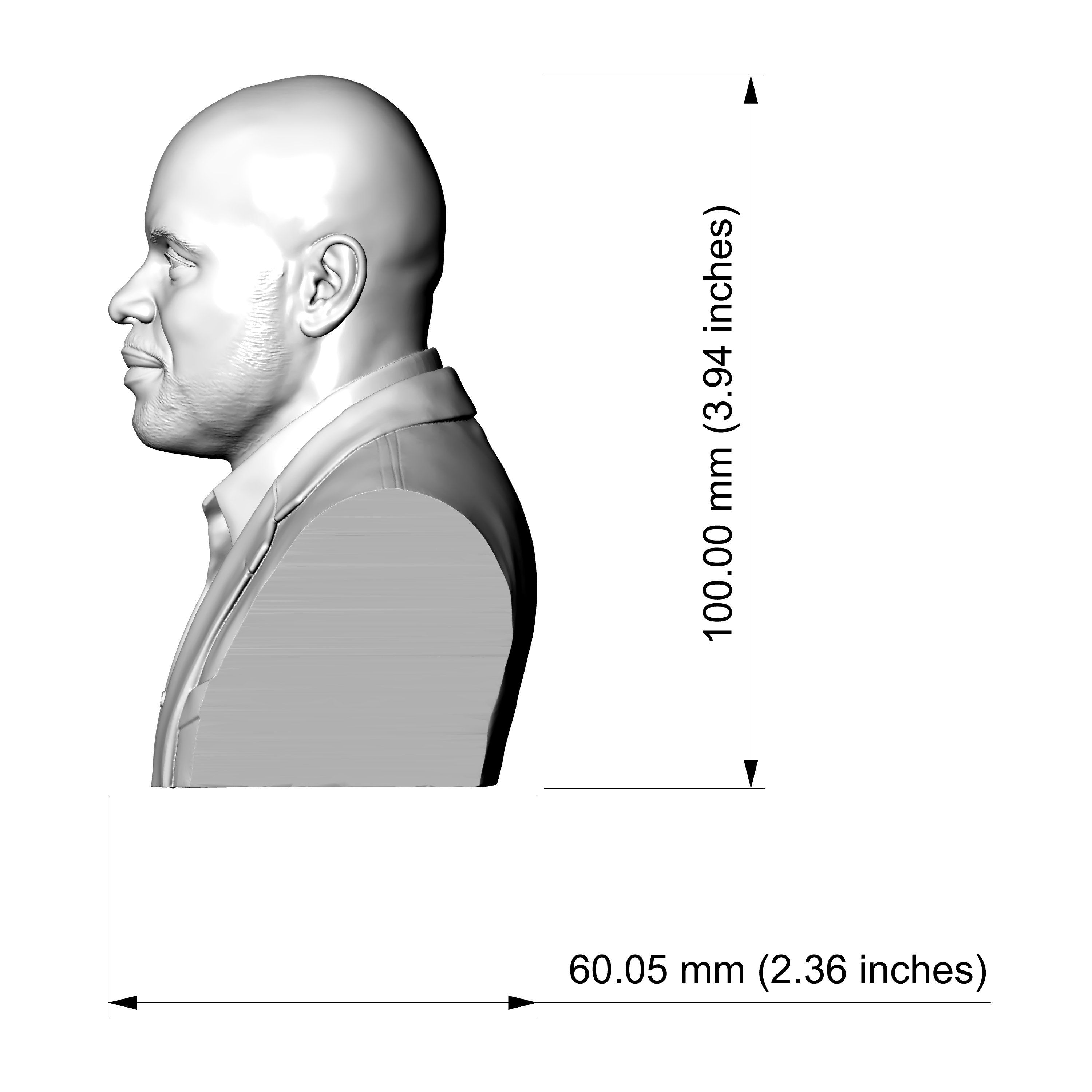 Daniel Cormier 3D Printable Bust 3D Model