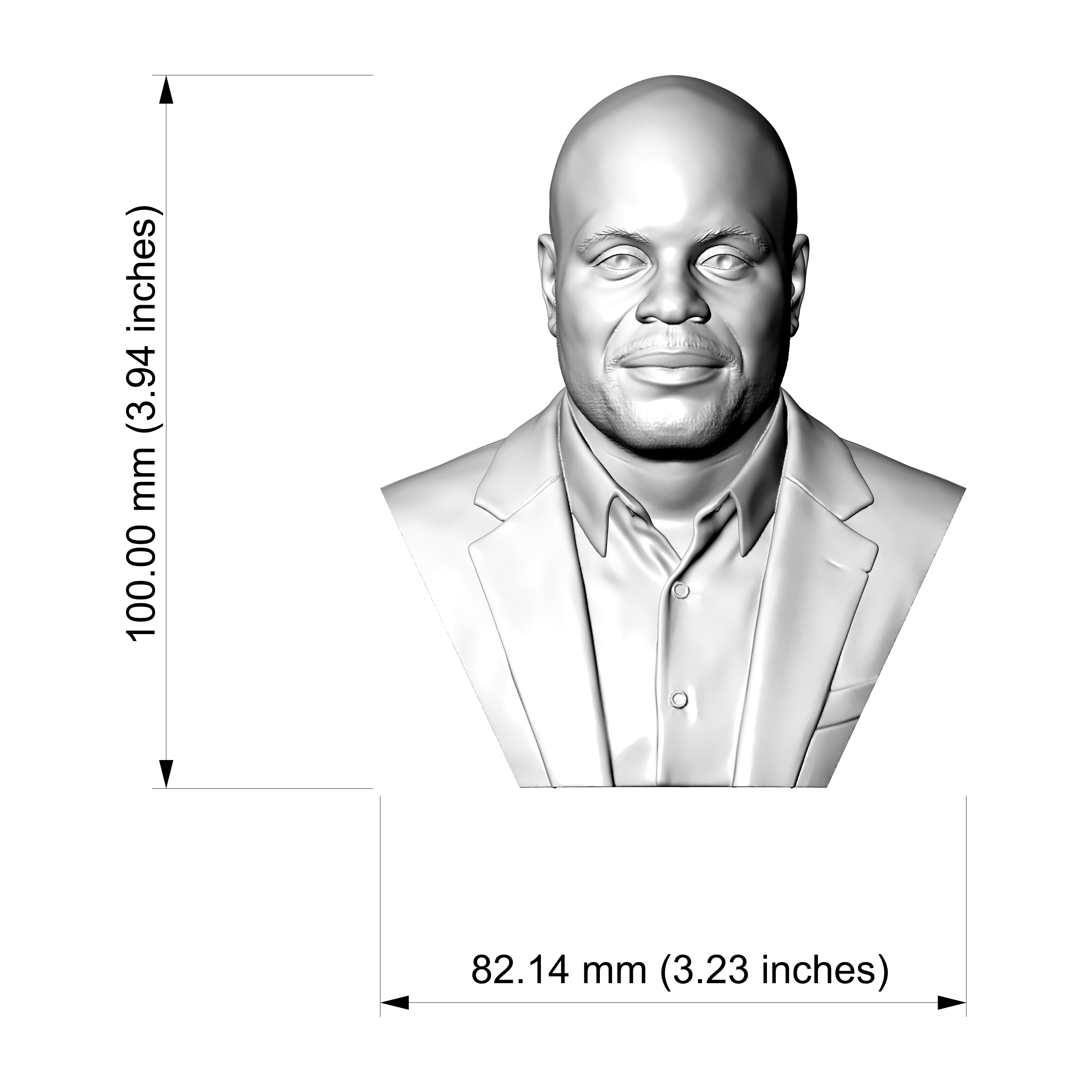 Daniel Cormier 3D Printable Bust 3D Model