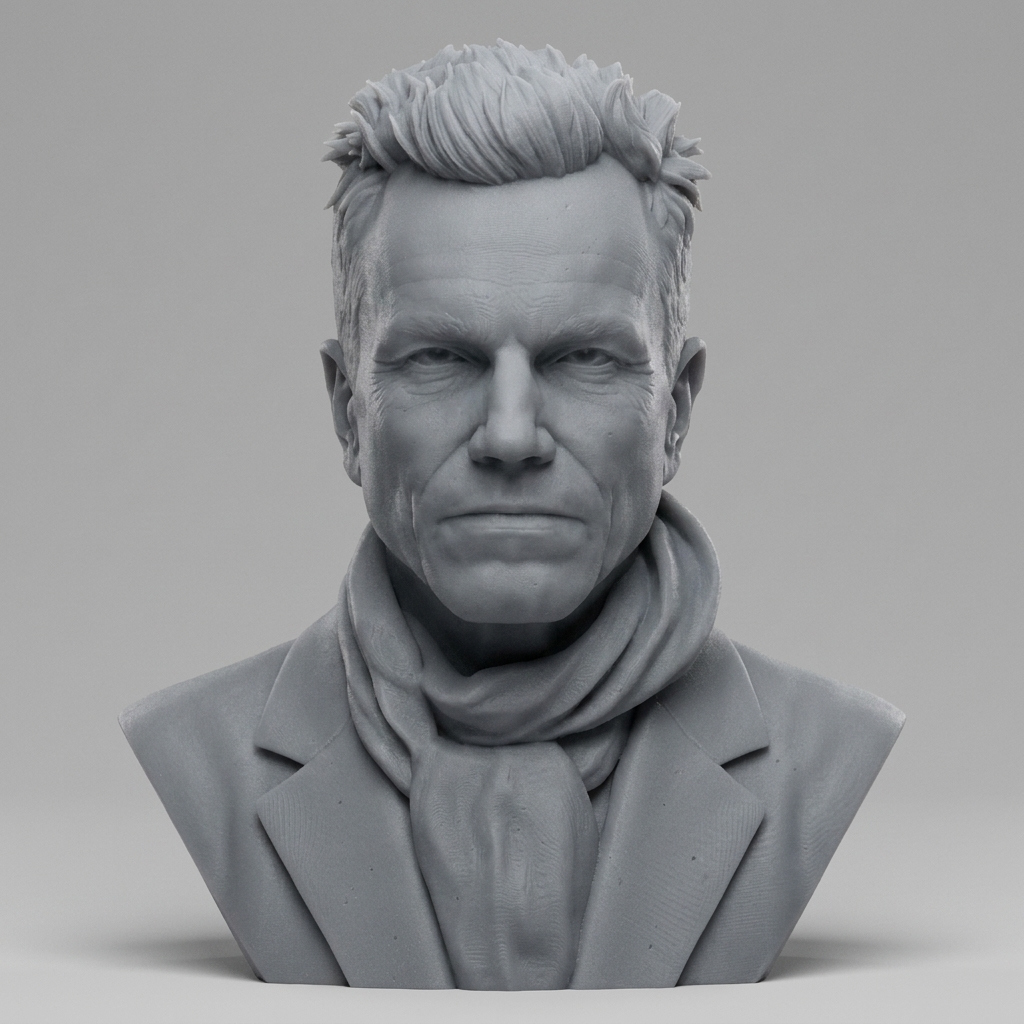Daniel Day-Lewis 3D Printable Bust 3D Model