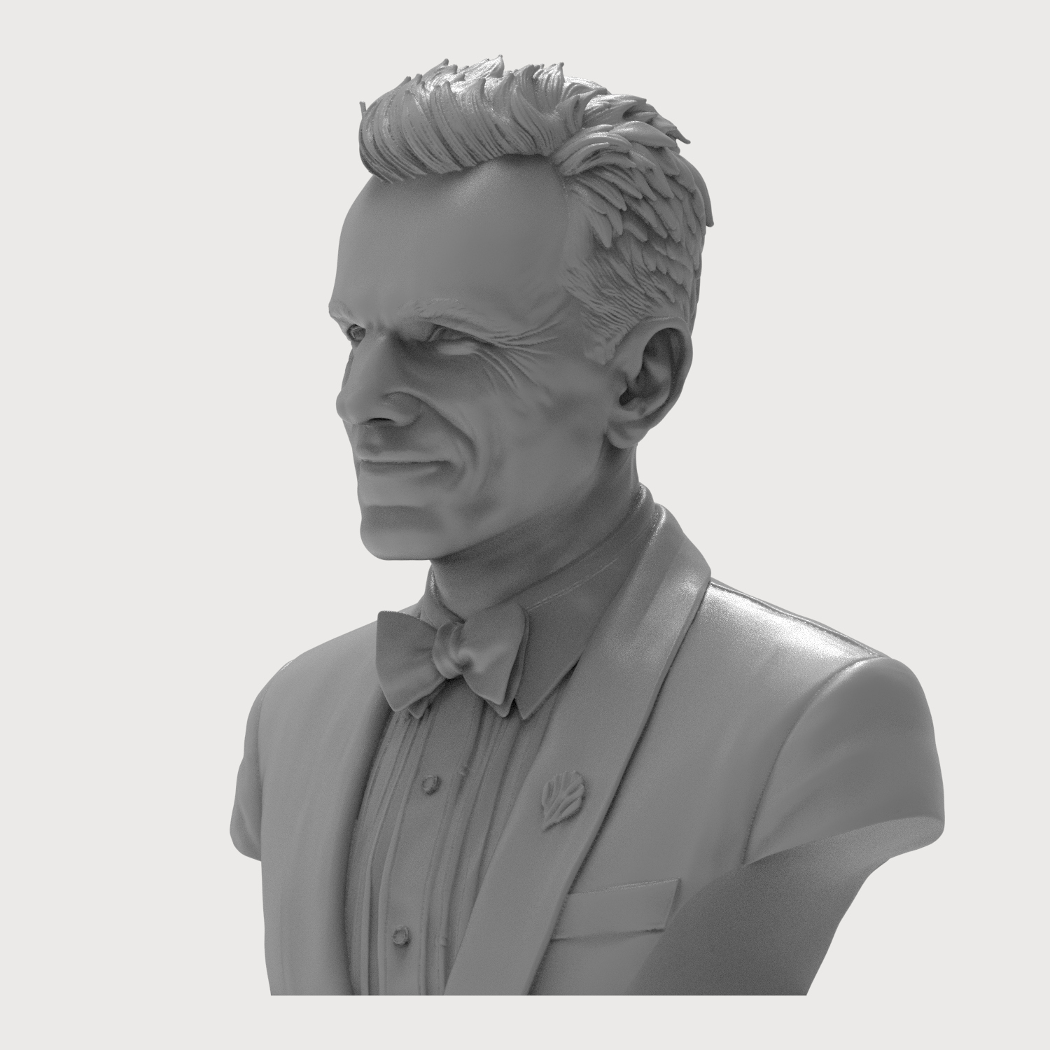Daniel Day-Lewis Portrait 3D Printable Bust 3D Model
