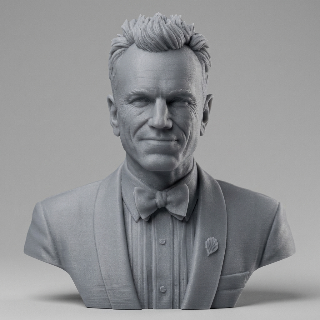 Daniel Day-Lewis Portrait 3D Printable Bust 3D Model