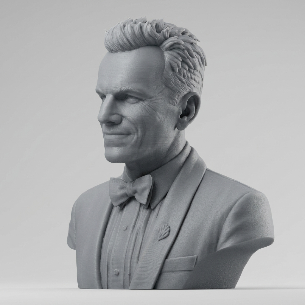 Daniel Day-Lewis Portrait 3D Printable Bust 3D Model