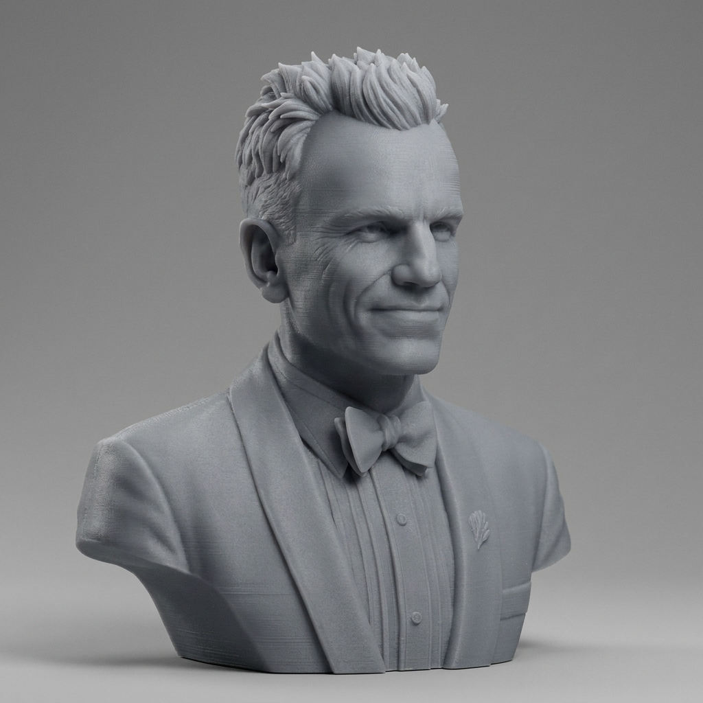 Daniel Day-Lewis Portrait 3D Printable Bust 3D Model