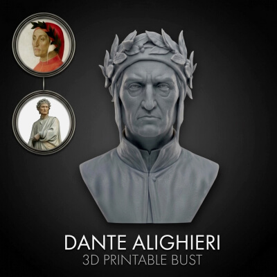 Dante Alighieri 3D Printable Bust