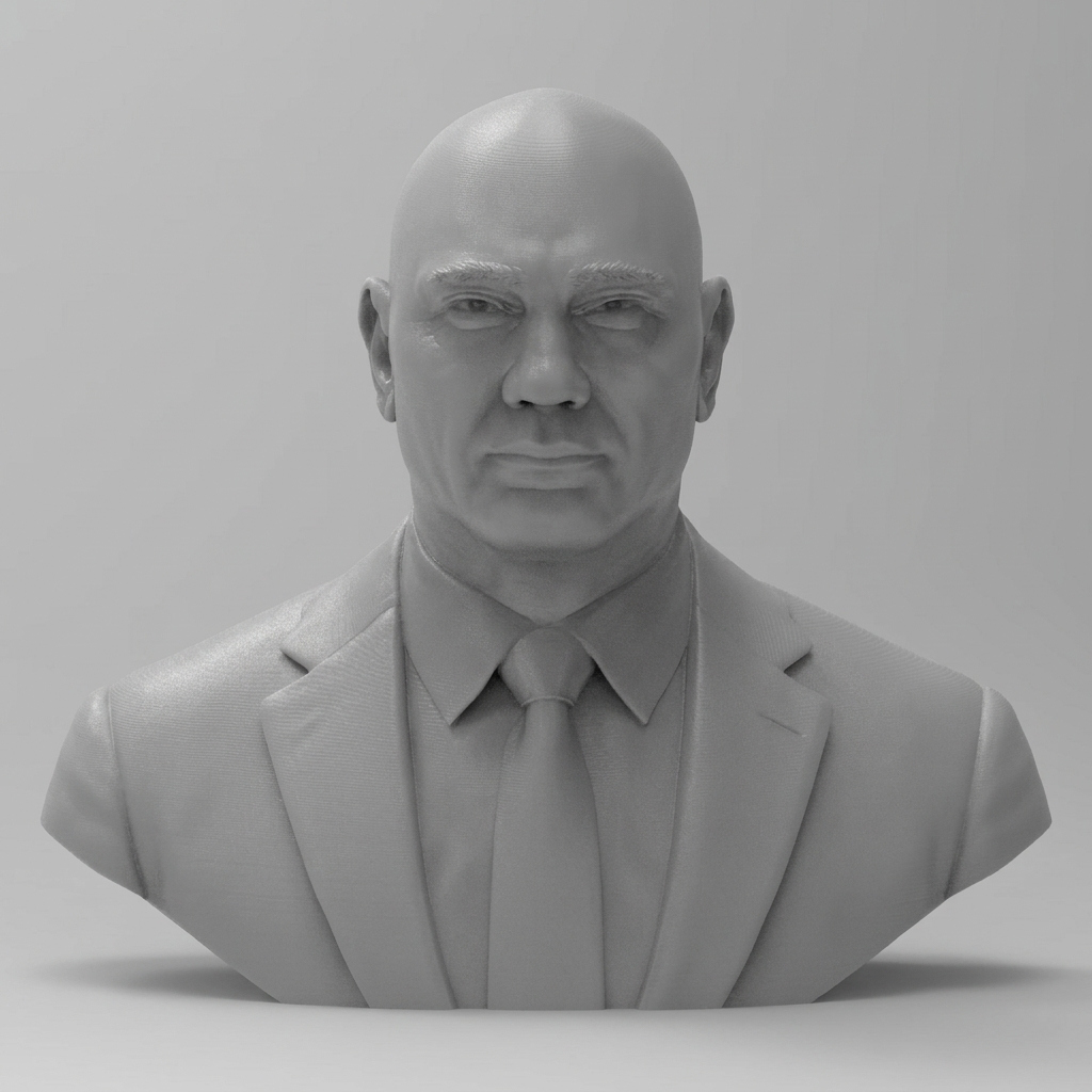Dave Bautista Drax Suit 3D Printable Bust 3D Model