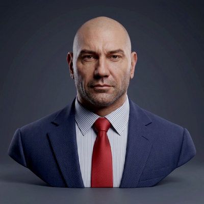 Dave Bautista Drax Suit 3D Printable Bust