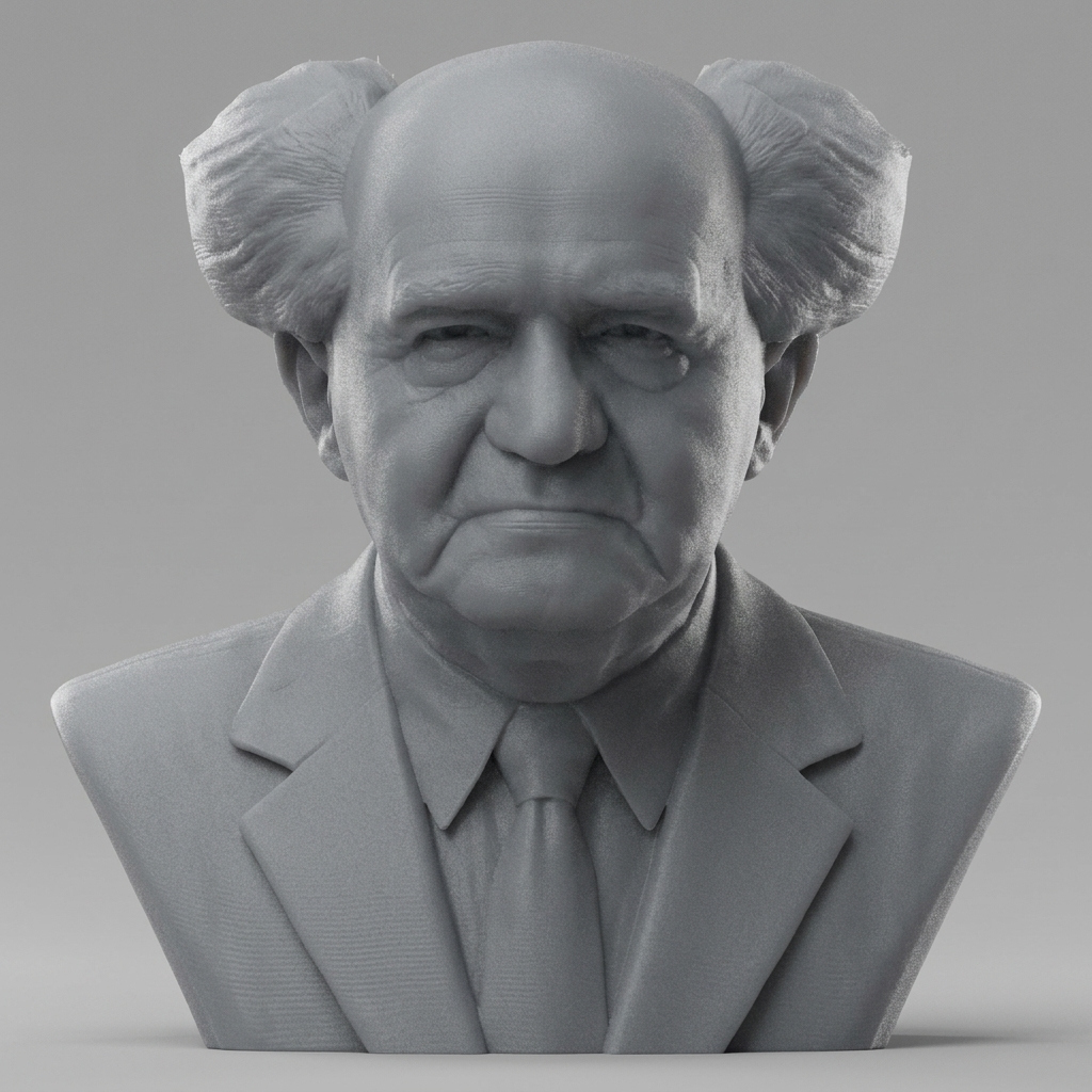 David Ben-Gurion 3D Printable Bust 3D Model