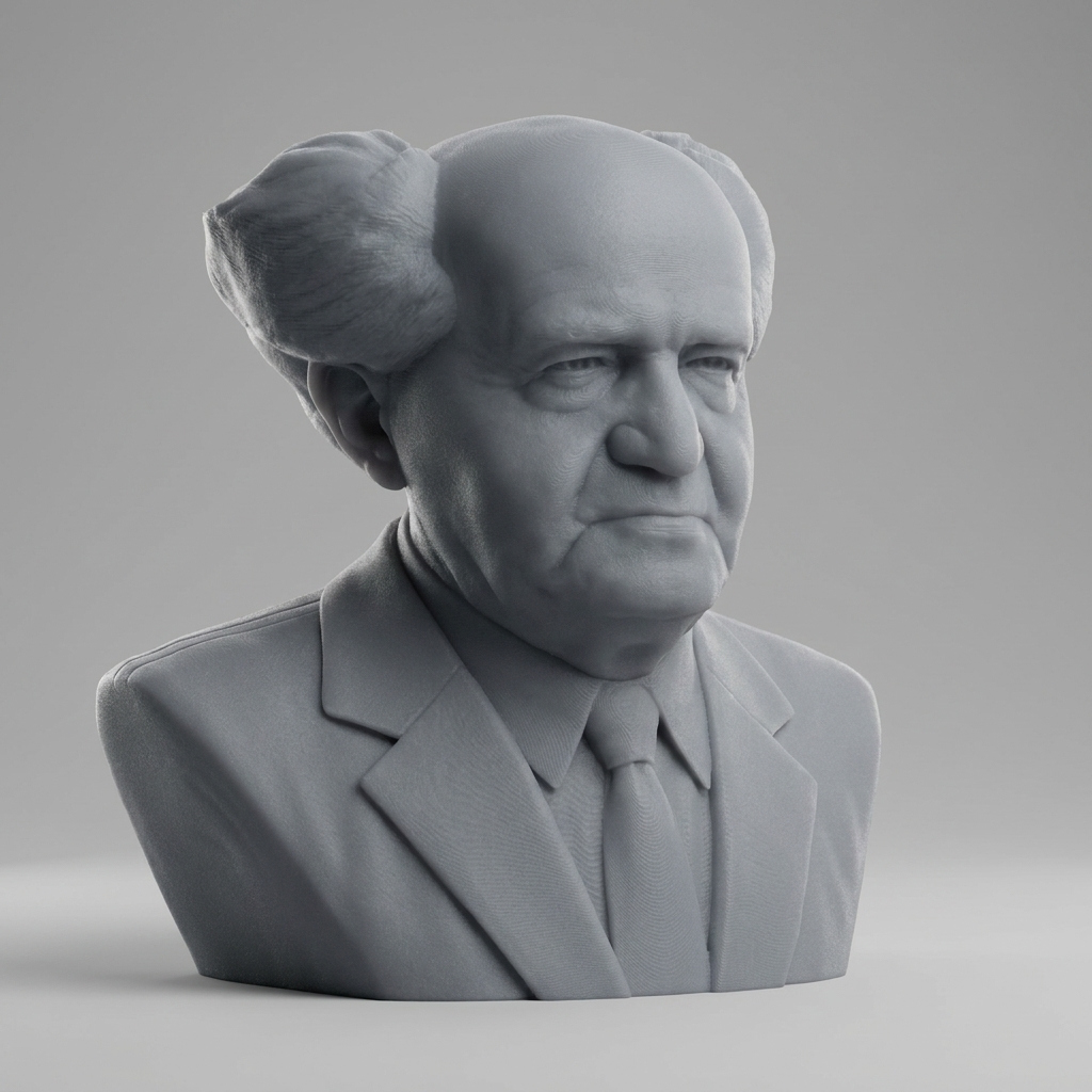 David Ben-Gurion 3D Printable Bust 3D Model