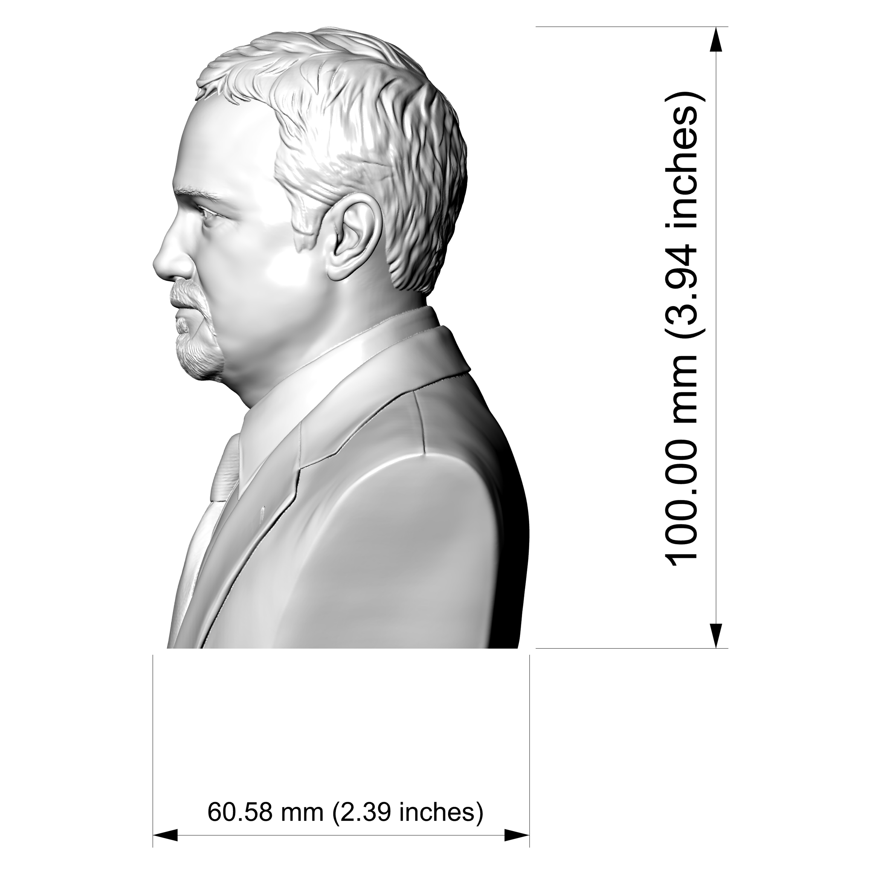 David Fincher Bust 3D Printable 3D Model