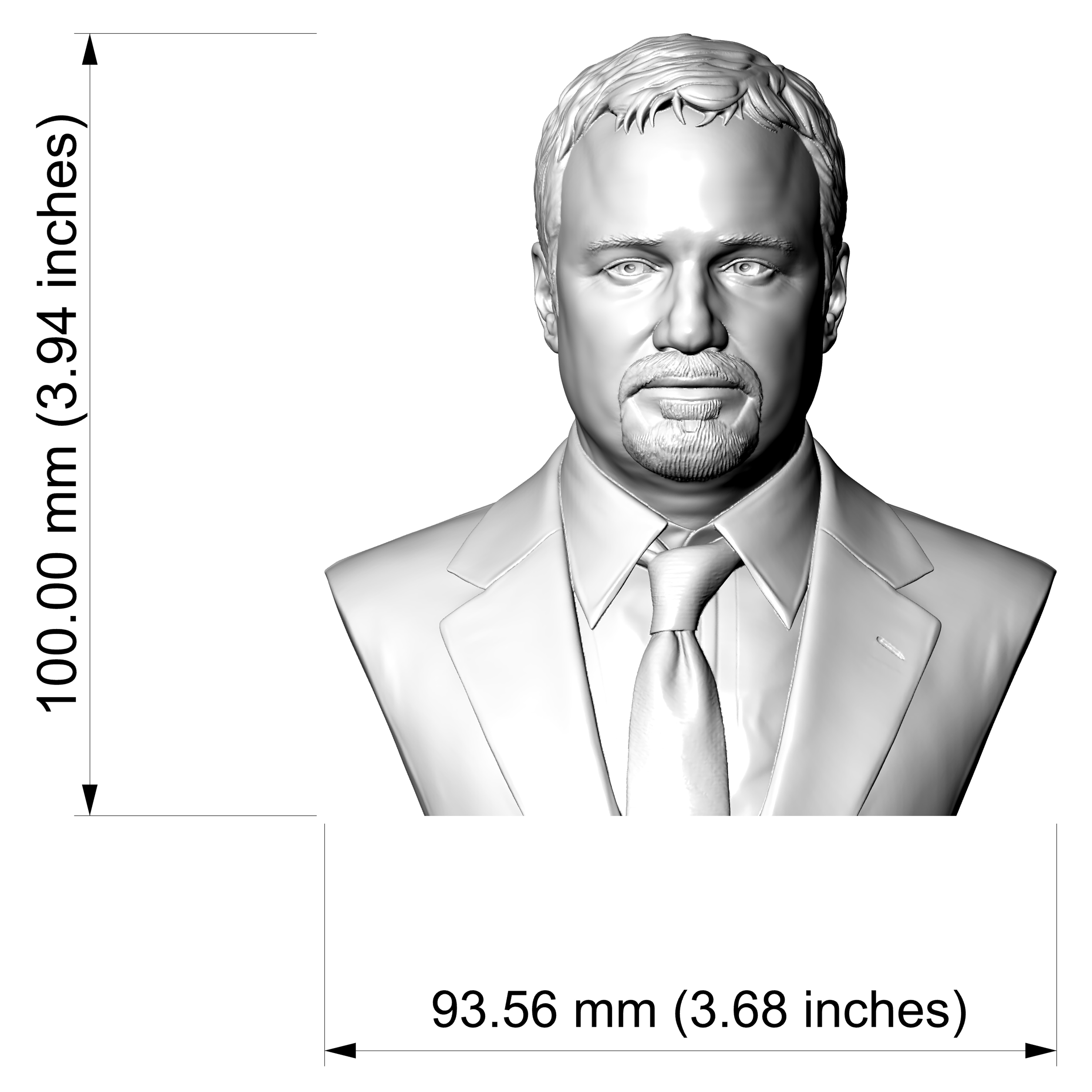 David Fincher Bust 3D Printable 3D Model