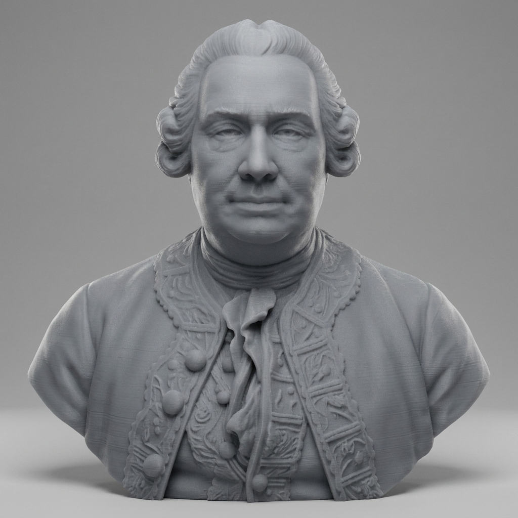 David Hume Bust 3D Printable 3D Model