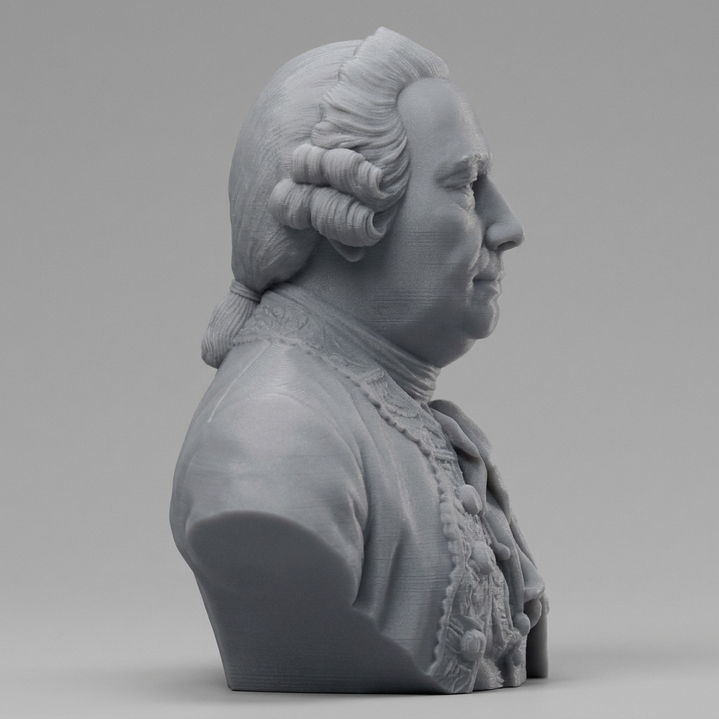 David Hume Bust 3D Printable 3D Model
