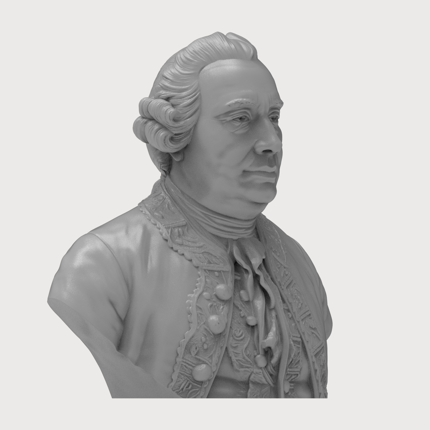 David Hume Bust 3D Printable 3D Model