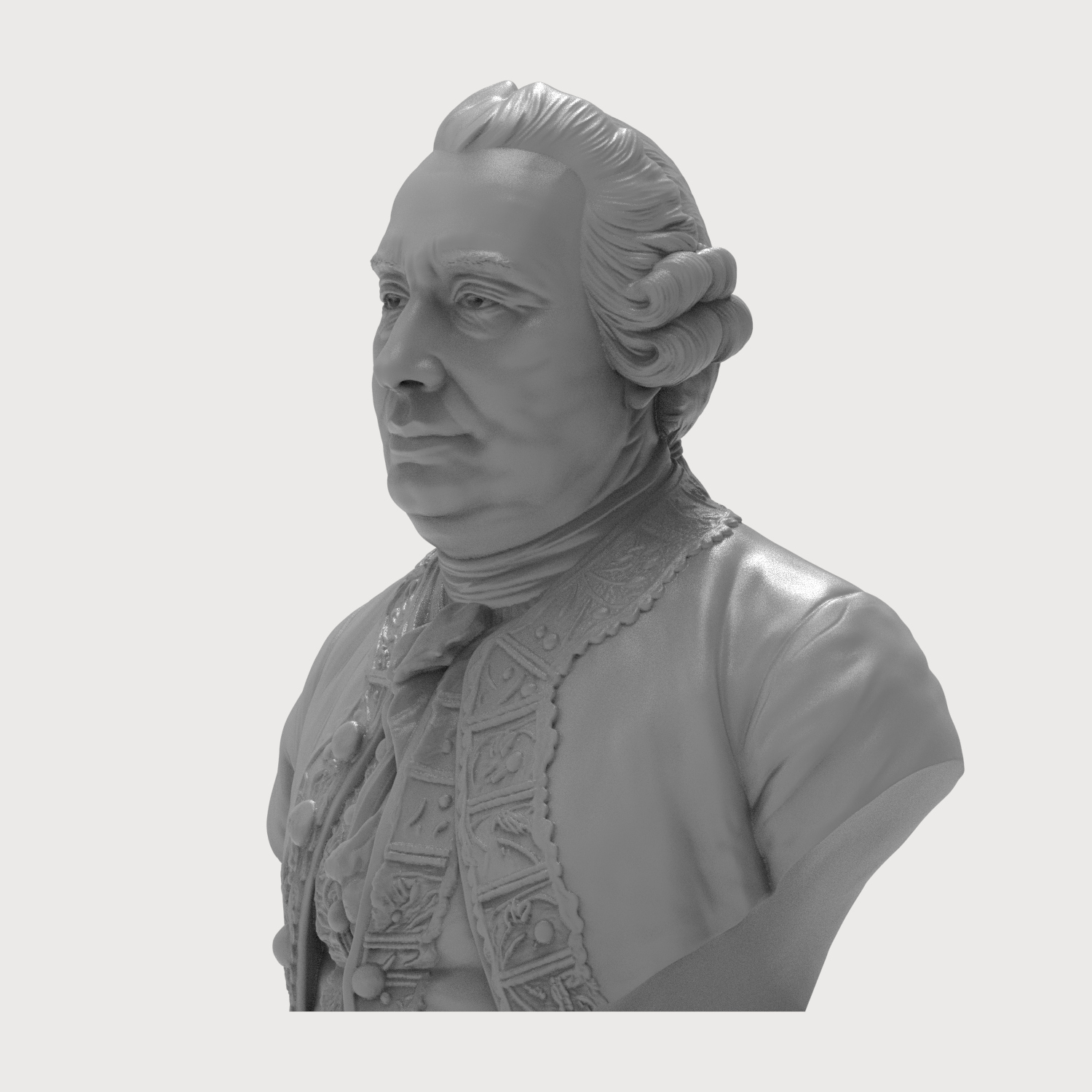 David Hume Bust 3D Printable 3D Model