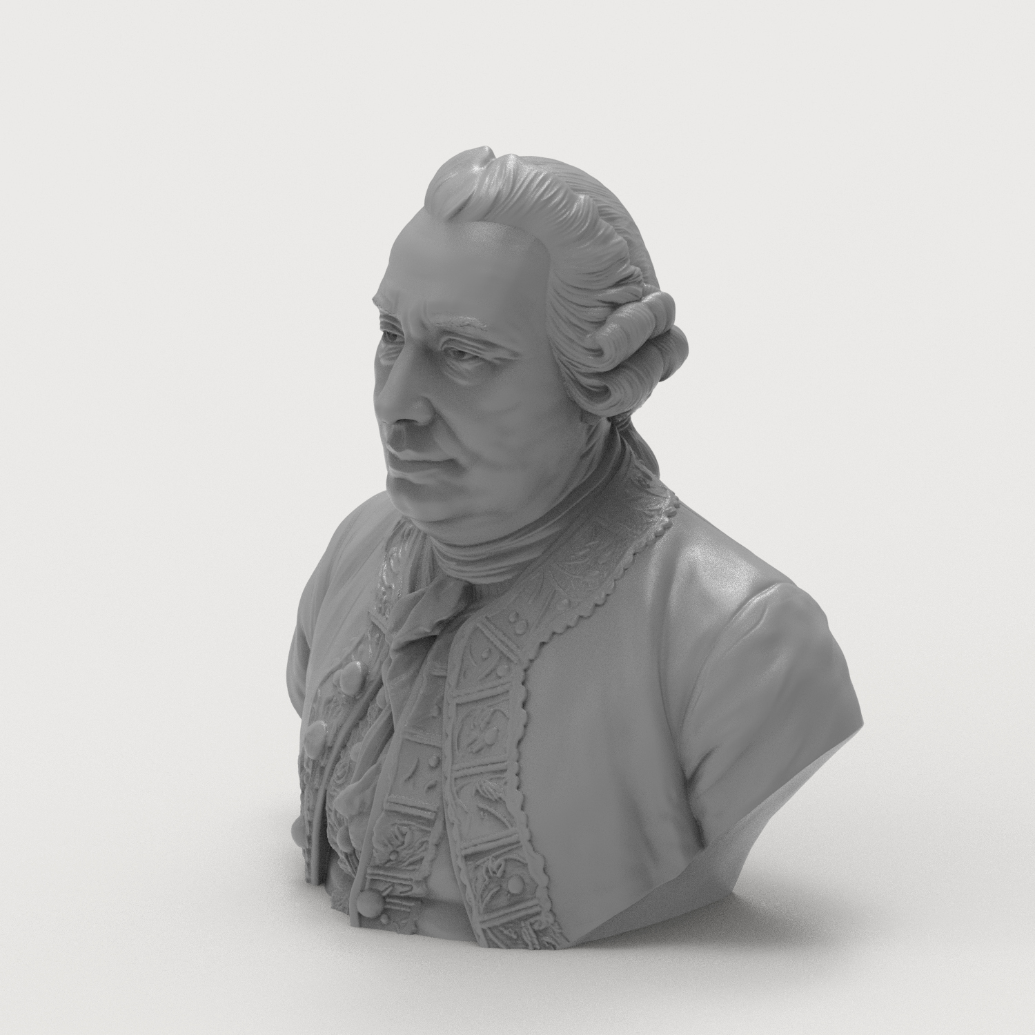 David Hume Bust 3D Printable 3D Model