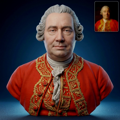 David Hume Bust 3D Printable