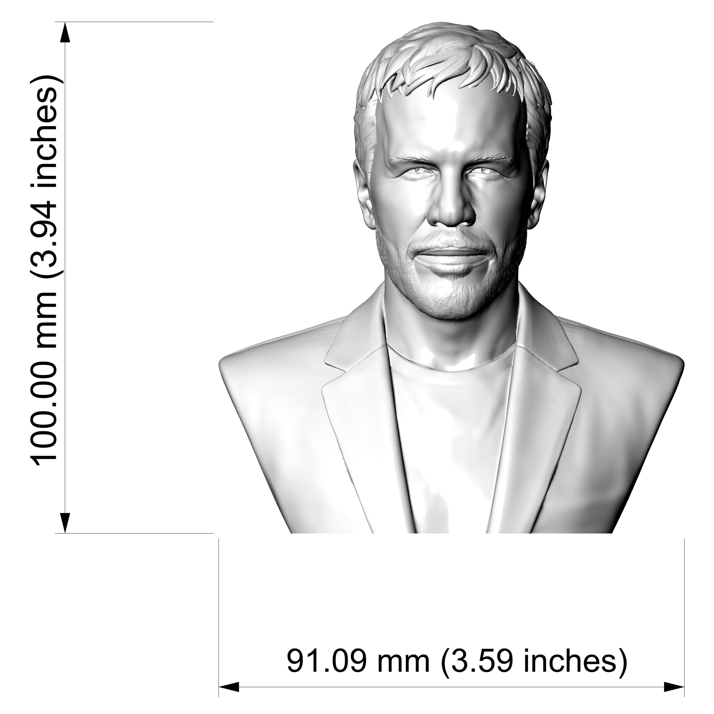 Denis Villeneuve Bust 3D Printable 3D Model