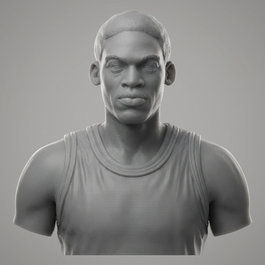 Dennis Rodman 3D Printable Bust 3D Model