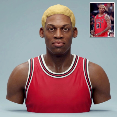 Dennis Rodman 3D Printable Bust