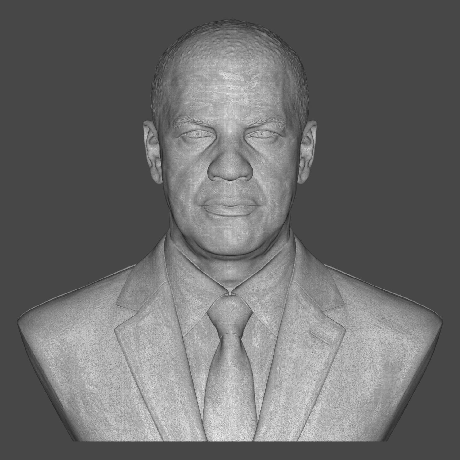 Denzel Washington 3D Printable Bust 3D Model