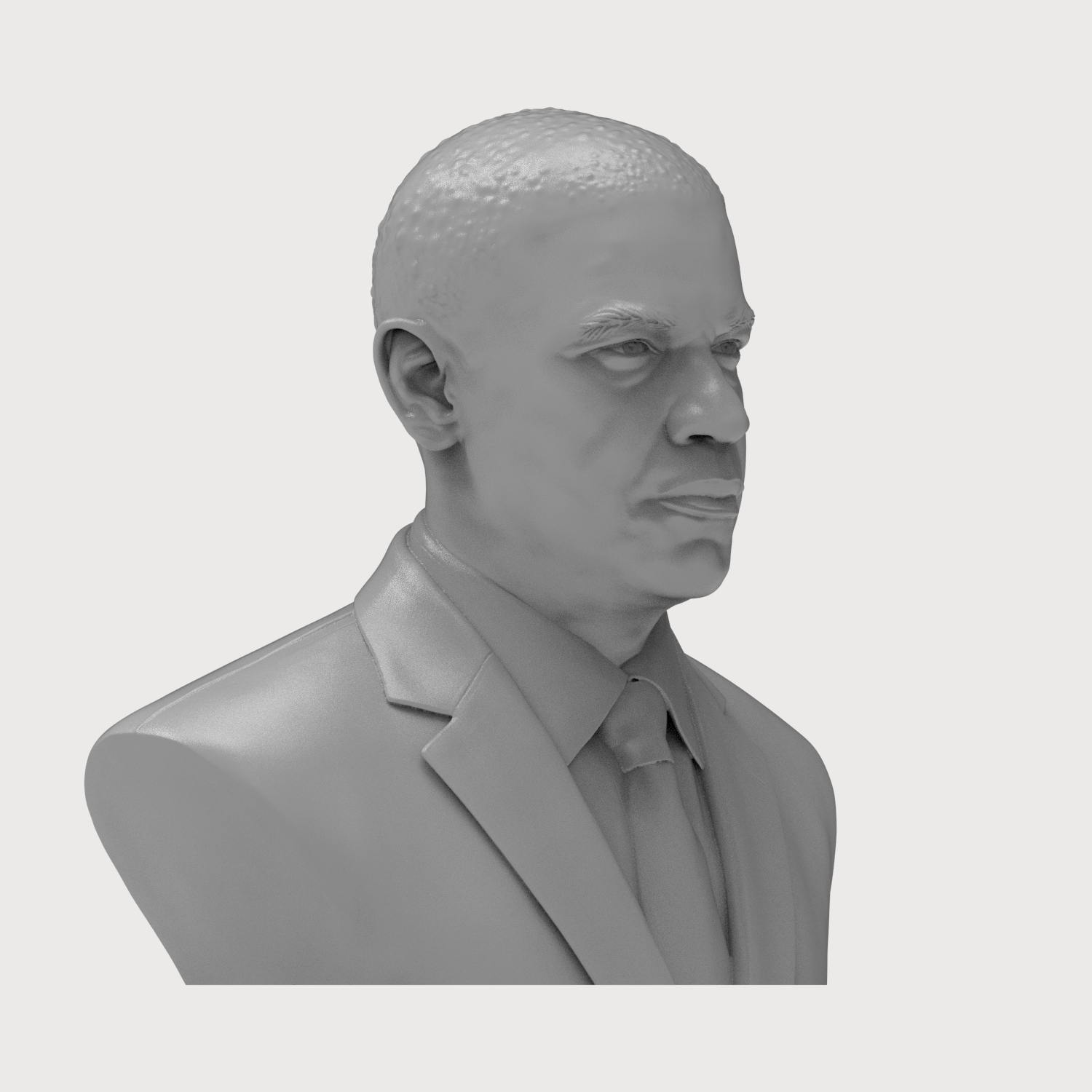 Denzel Washington 3D Printable Bust 3D Model