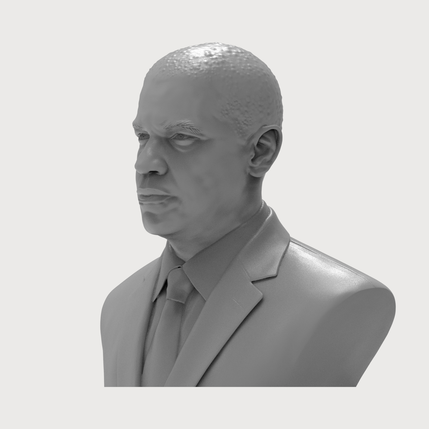 Denzel Washington 3D Printable Bust 3D Model