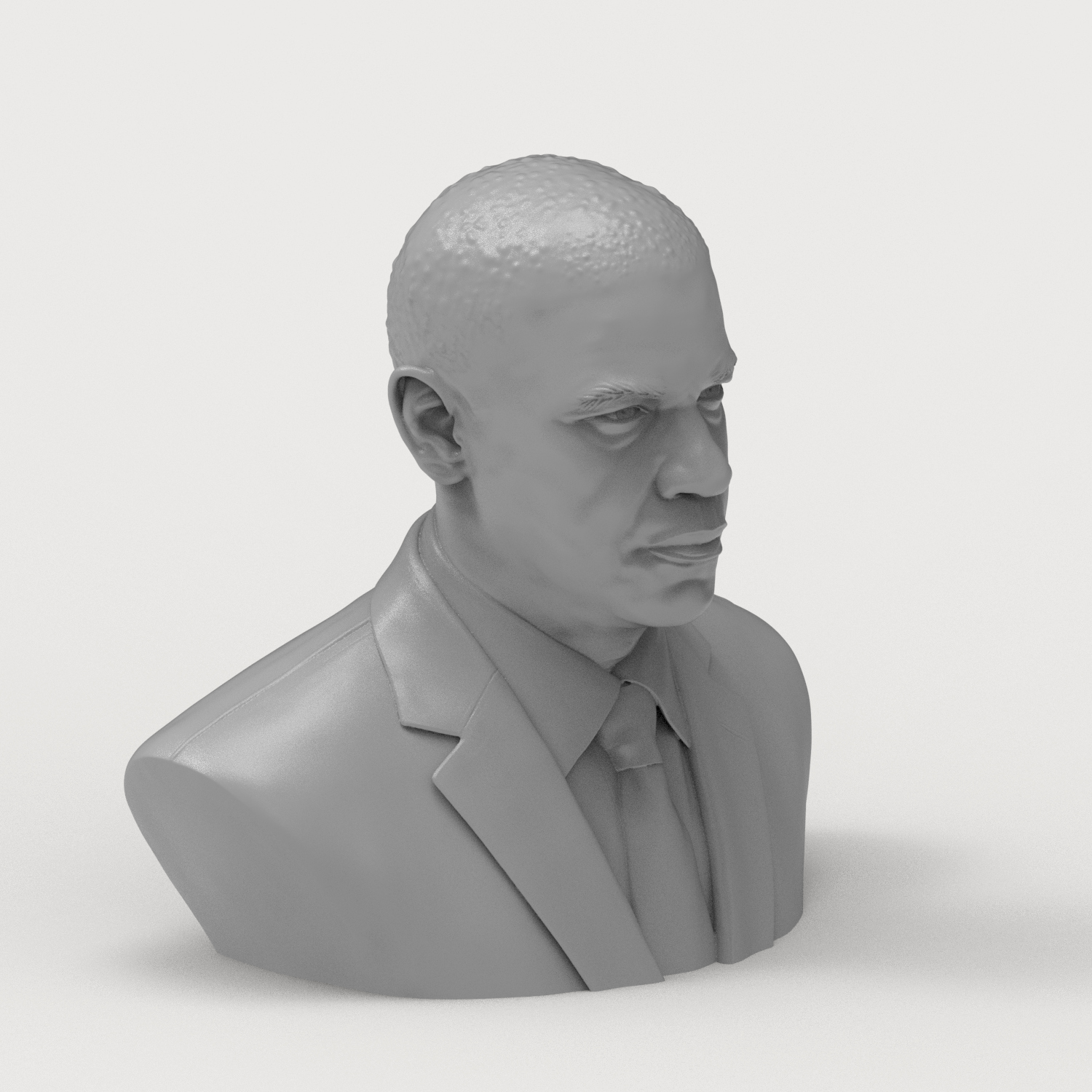 Denzel Washington 3D Printable Bust 3D Model