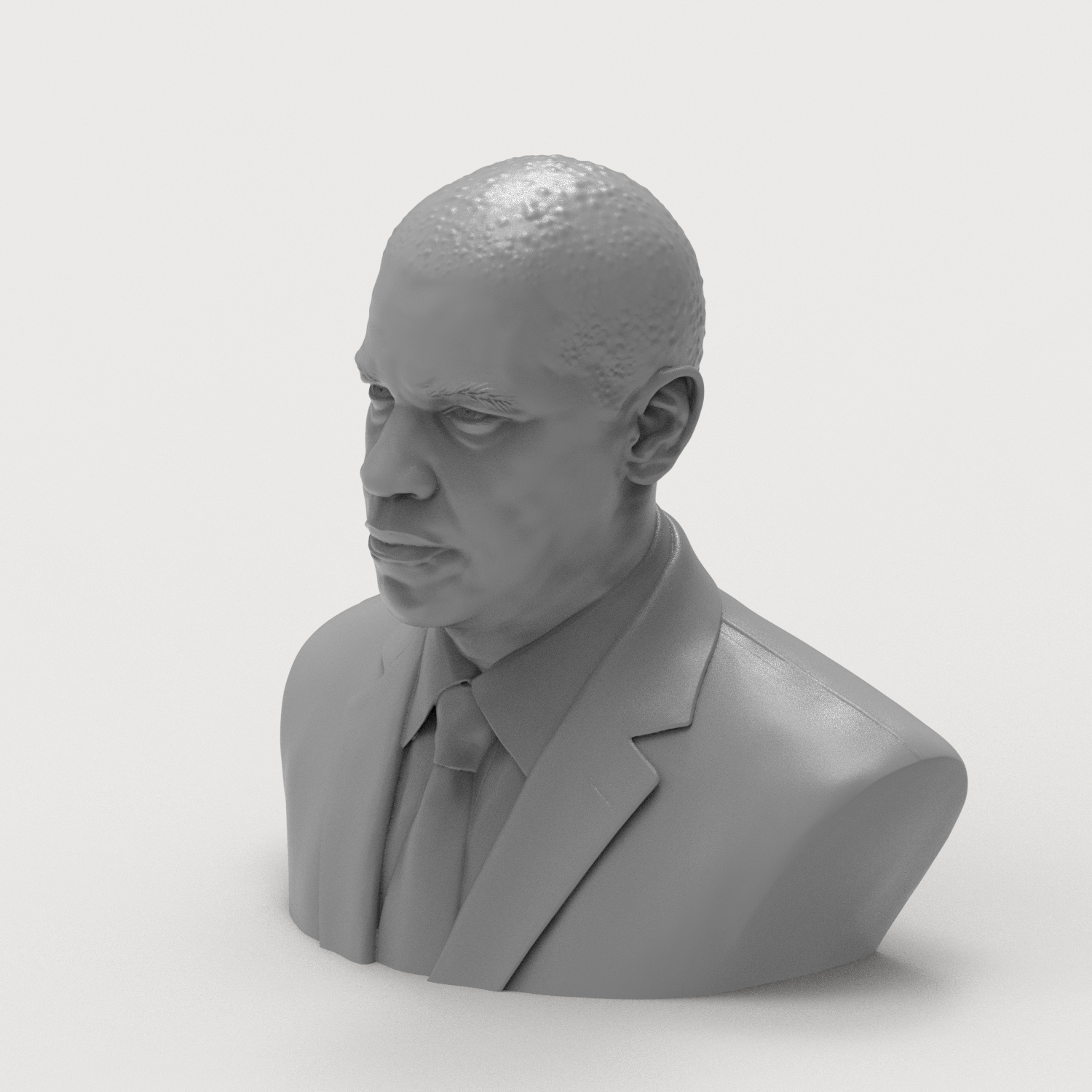 Denzel Washington 3D Printable Bust 3D Model