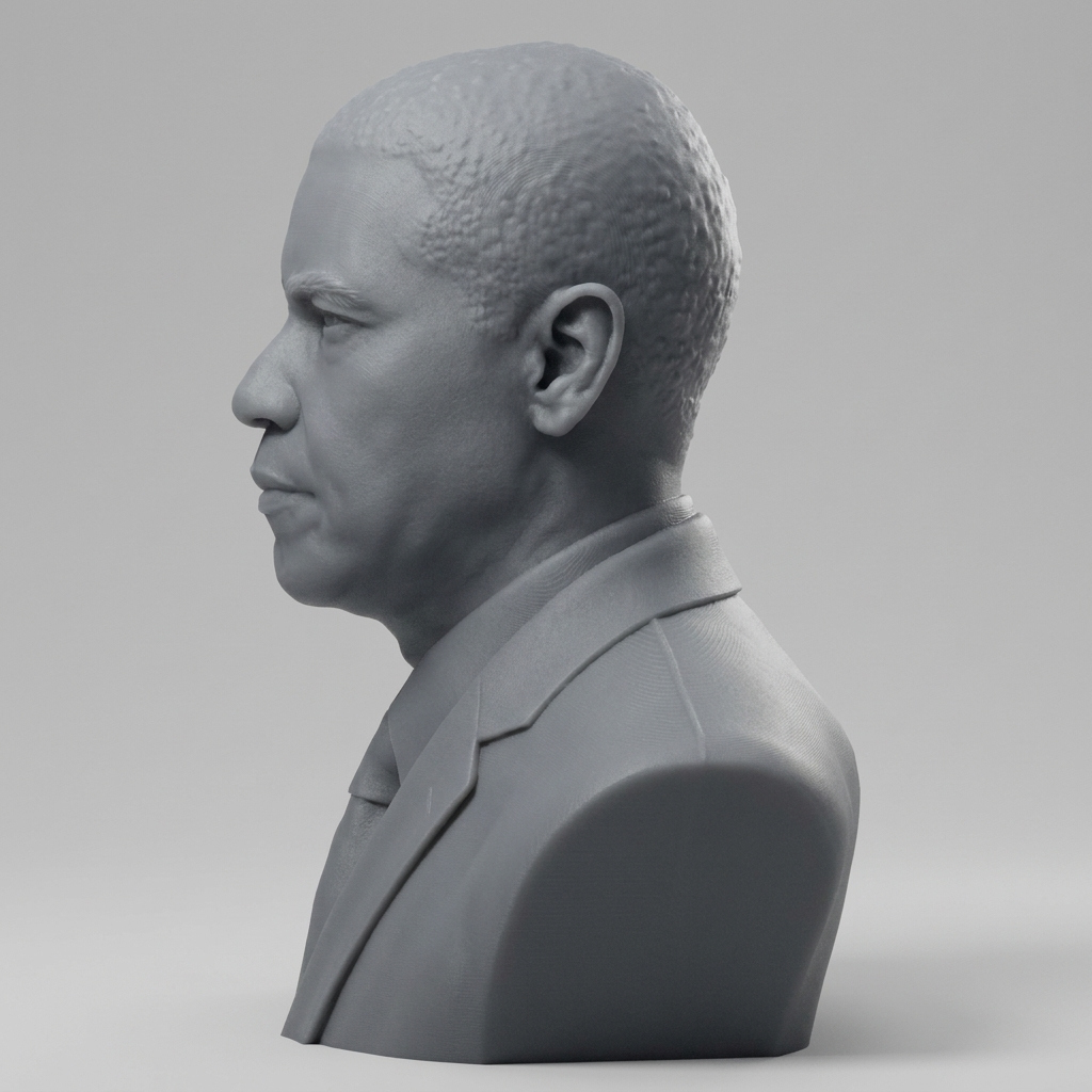 Denzel Washington 3D Printable Bust 3D Model