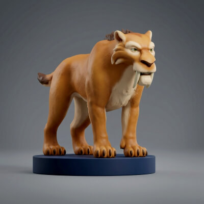 Diego Ice Age 3D Printable Figurine