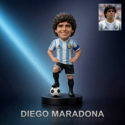 Diego Maradona Footballer Figurine 3D Print Model