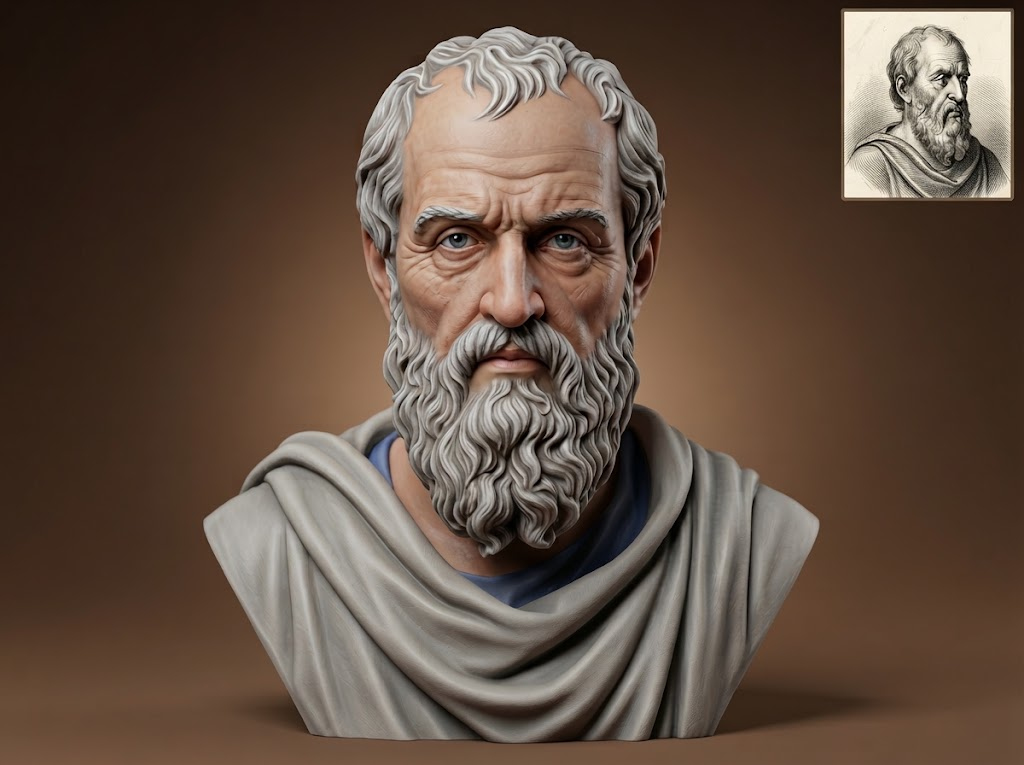 Diogenes of Sinope Greek Philosopher Bust 3D Model