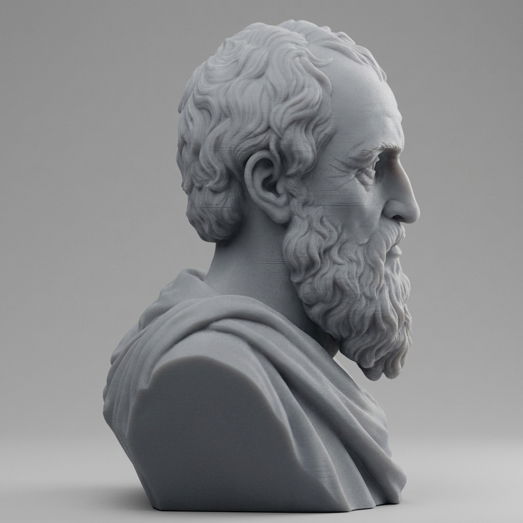 Diogenes of Sinope Greek Philosopher Bust 3D Model