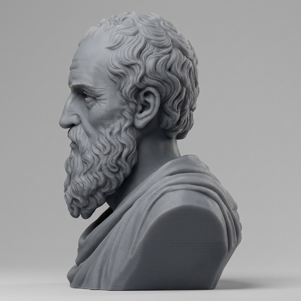 Diogenes of Sinope Greek Philosopher Bust 3D Model