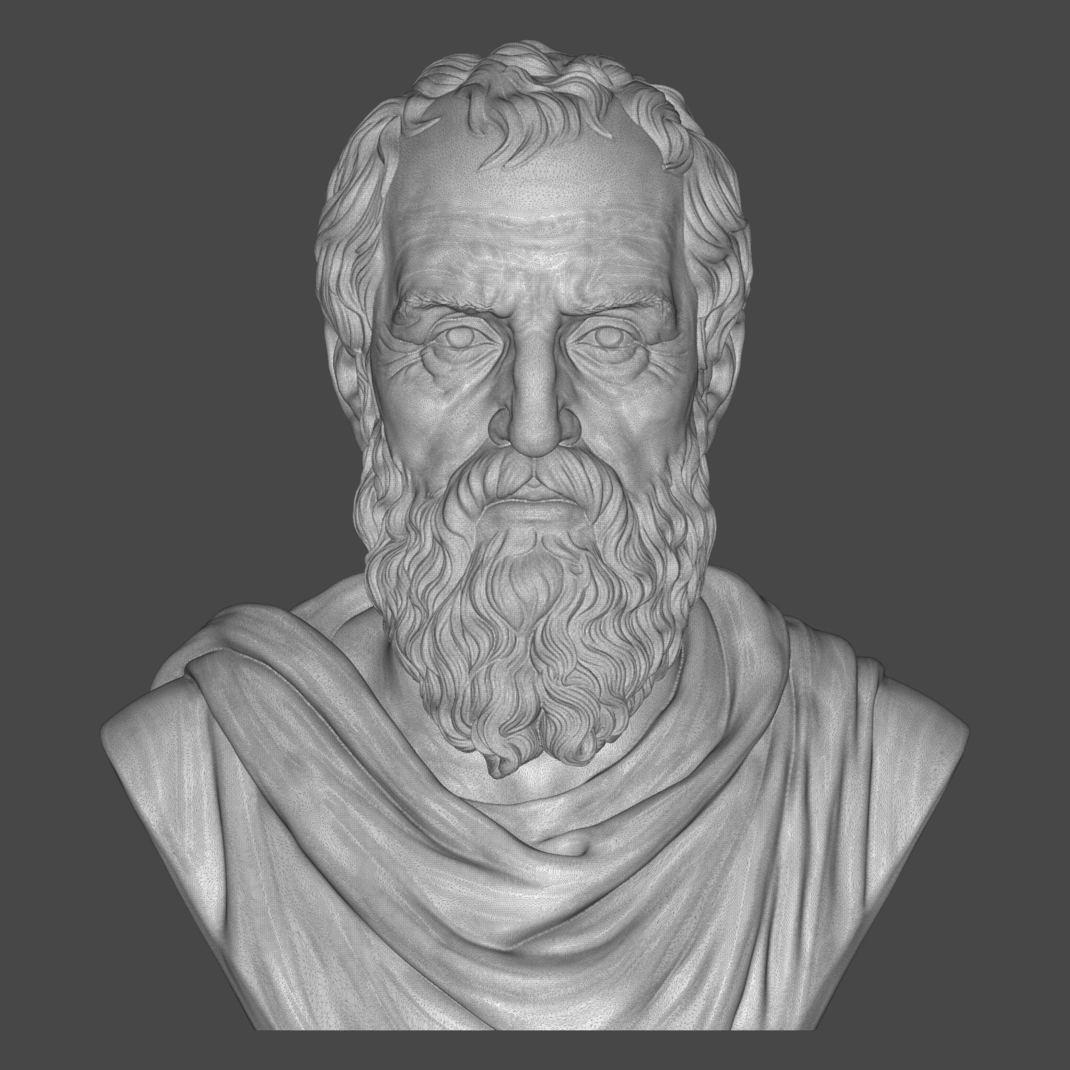 Diogenes of Sinope Greek Philosopher Bust 3D Model